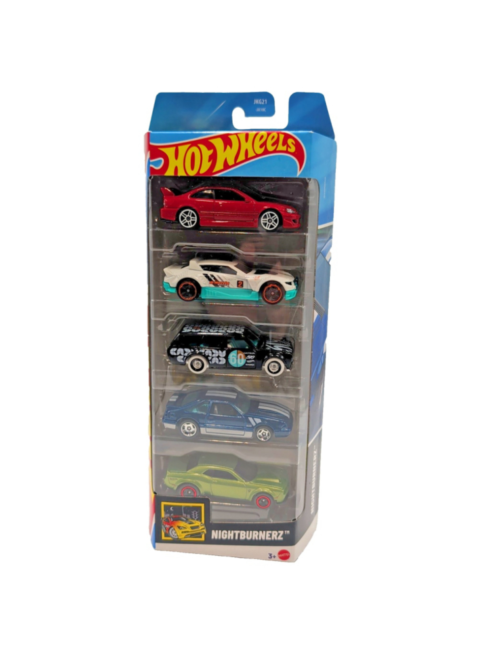 2026 Hot Wheels Nightburnerz 5-Pack Honda Civic Si Datsun 510 Mustang Demon